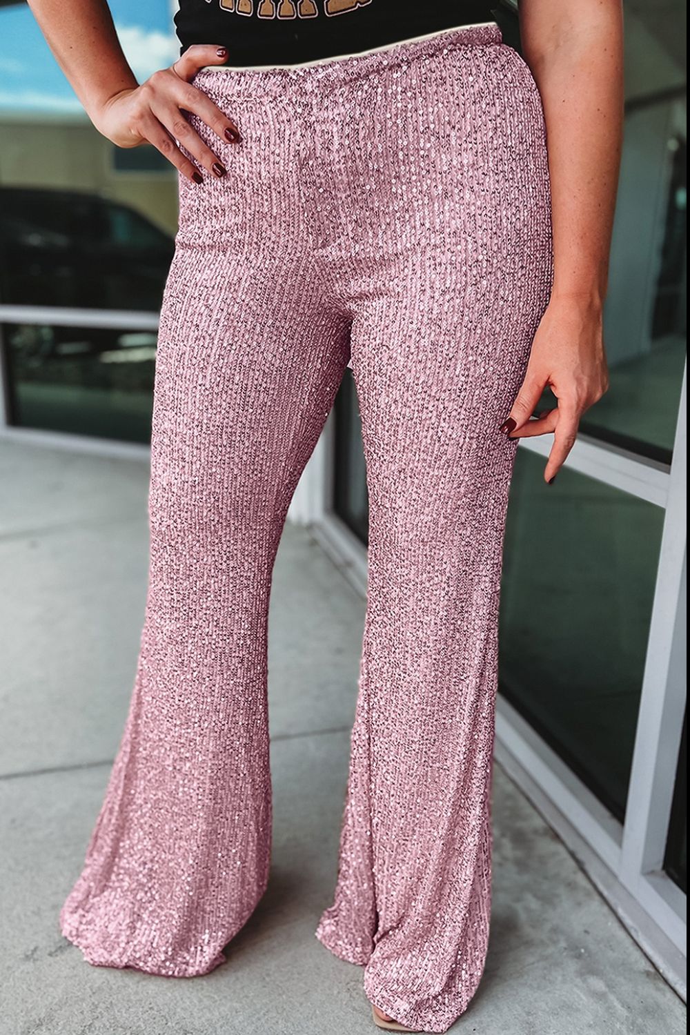 Rose Petal Wide Leg Pants