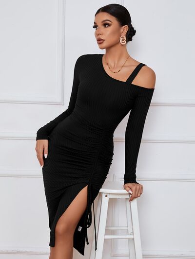 Kimberly Drawstring Wrap Dress