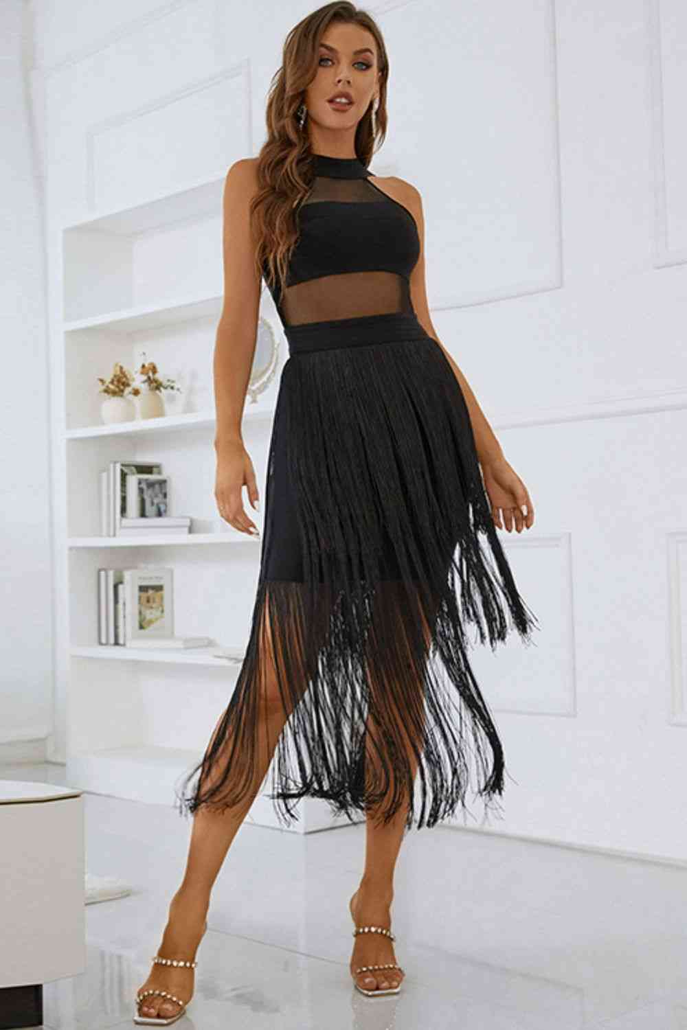 Gabrielle Fringe Hem Dress