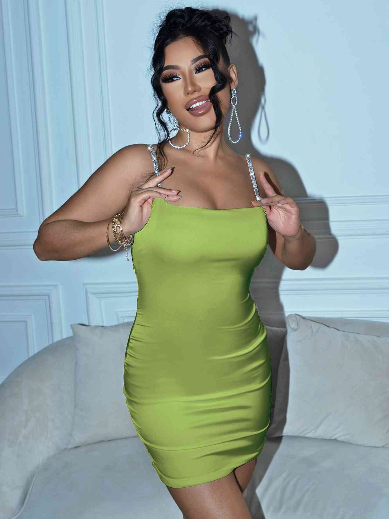 Bianca Satin Bodycon Dress