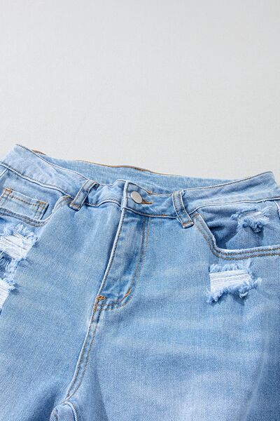 Sammi Raw Hem Jeans with Pockets