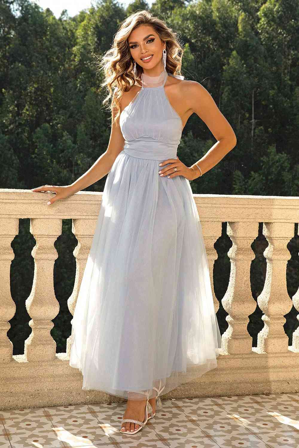 Cinderella Backless Mesh Dress