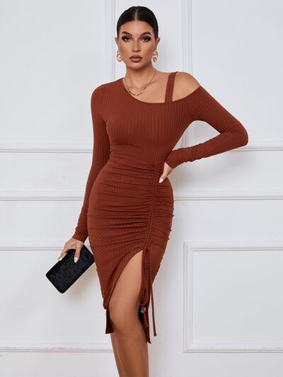 Kimberly Drawstring Wrap Dress