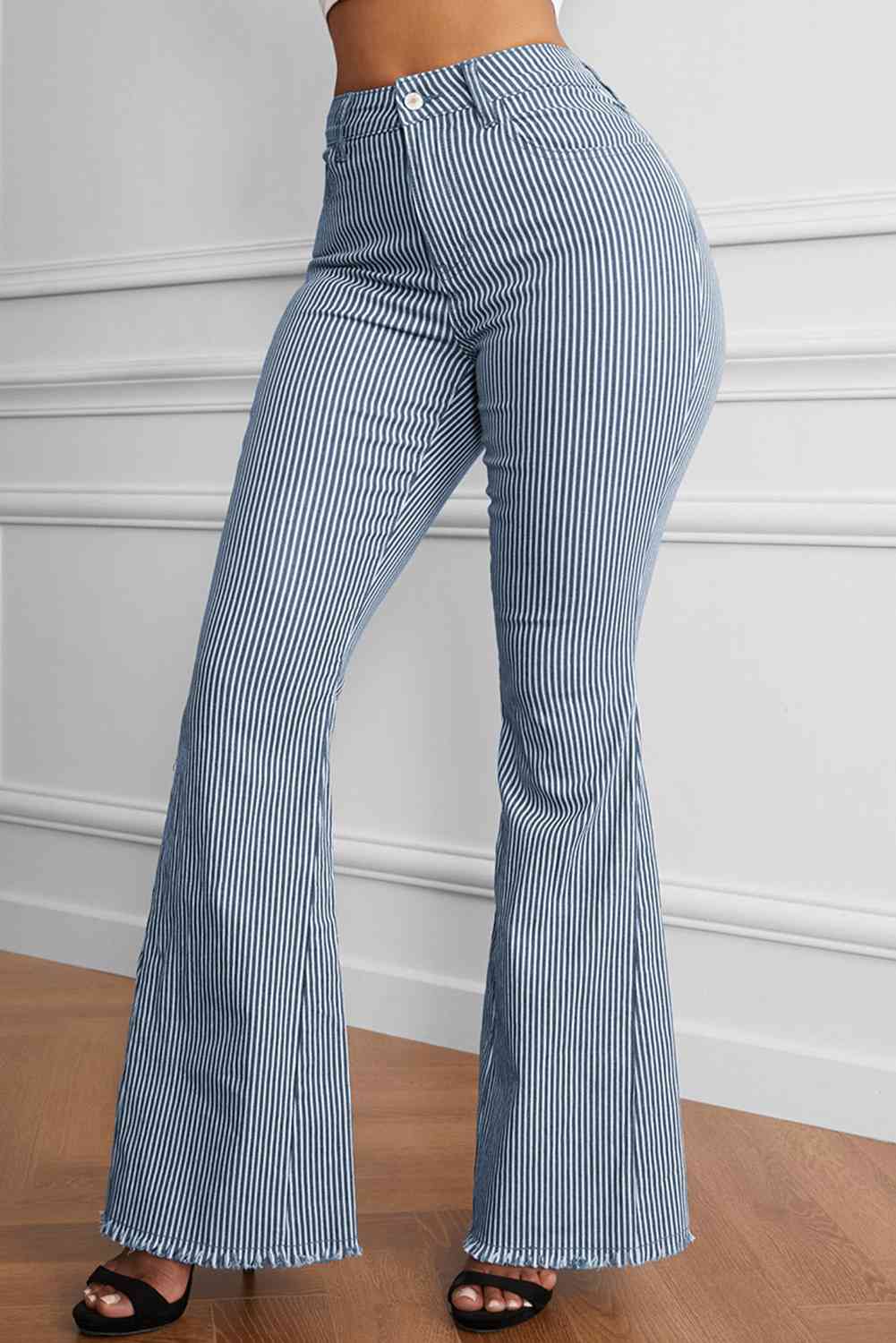 Blurred Lines Striped Fringe Pants