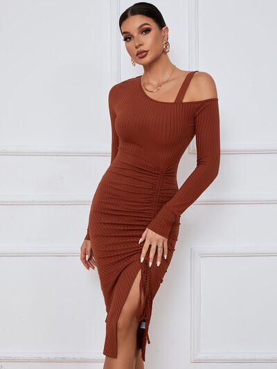 Kimberly Drawstring Wrap Dress