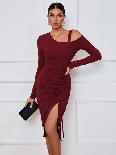 Kimberly Drawstring Wrap Dress