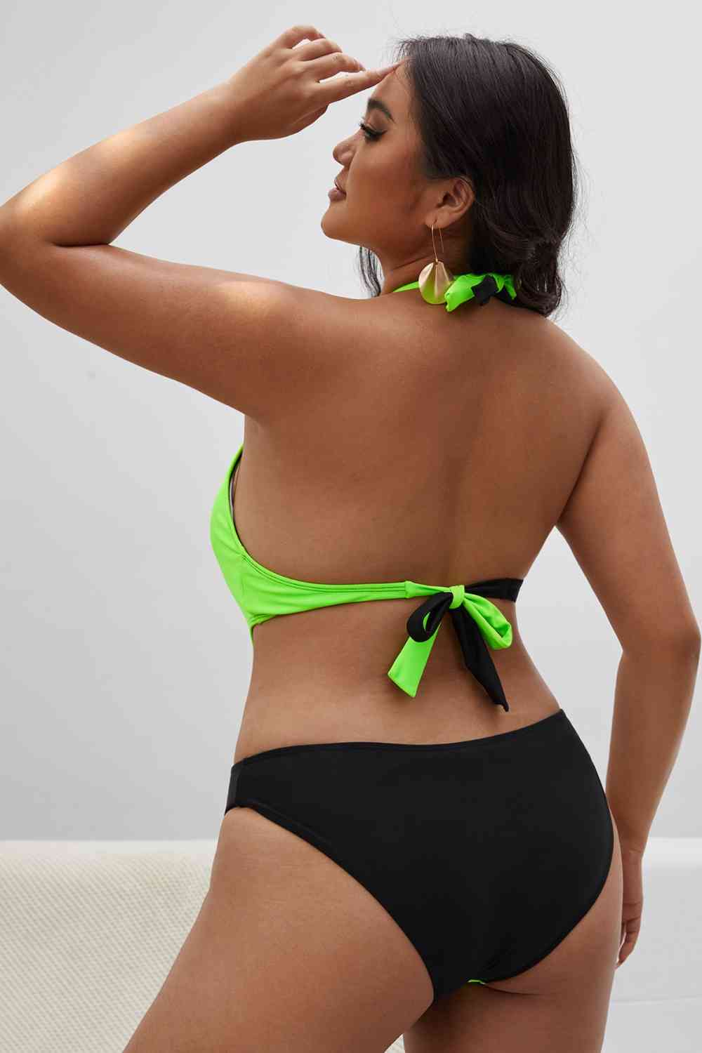 Neon Lights Plus Size Swimsuit