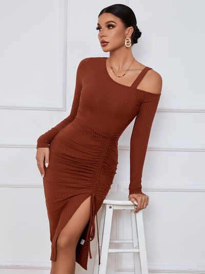 Kimberly Drawstring Wrap Dress