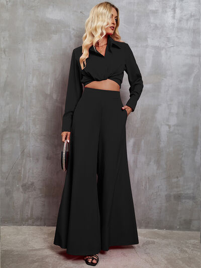 White Sands Wide Leg Pants Set