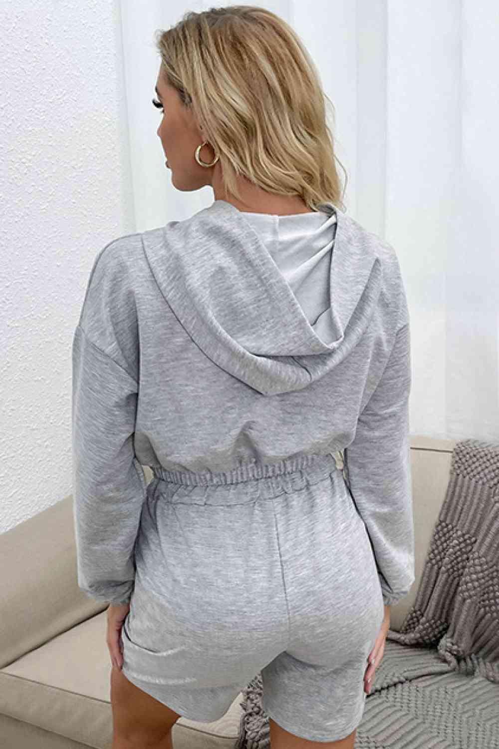 Becca Crop Hoodie Shorts Set